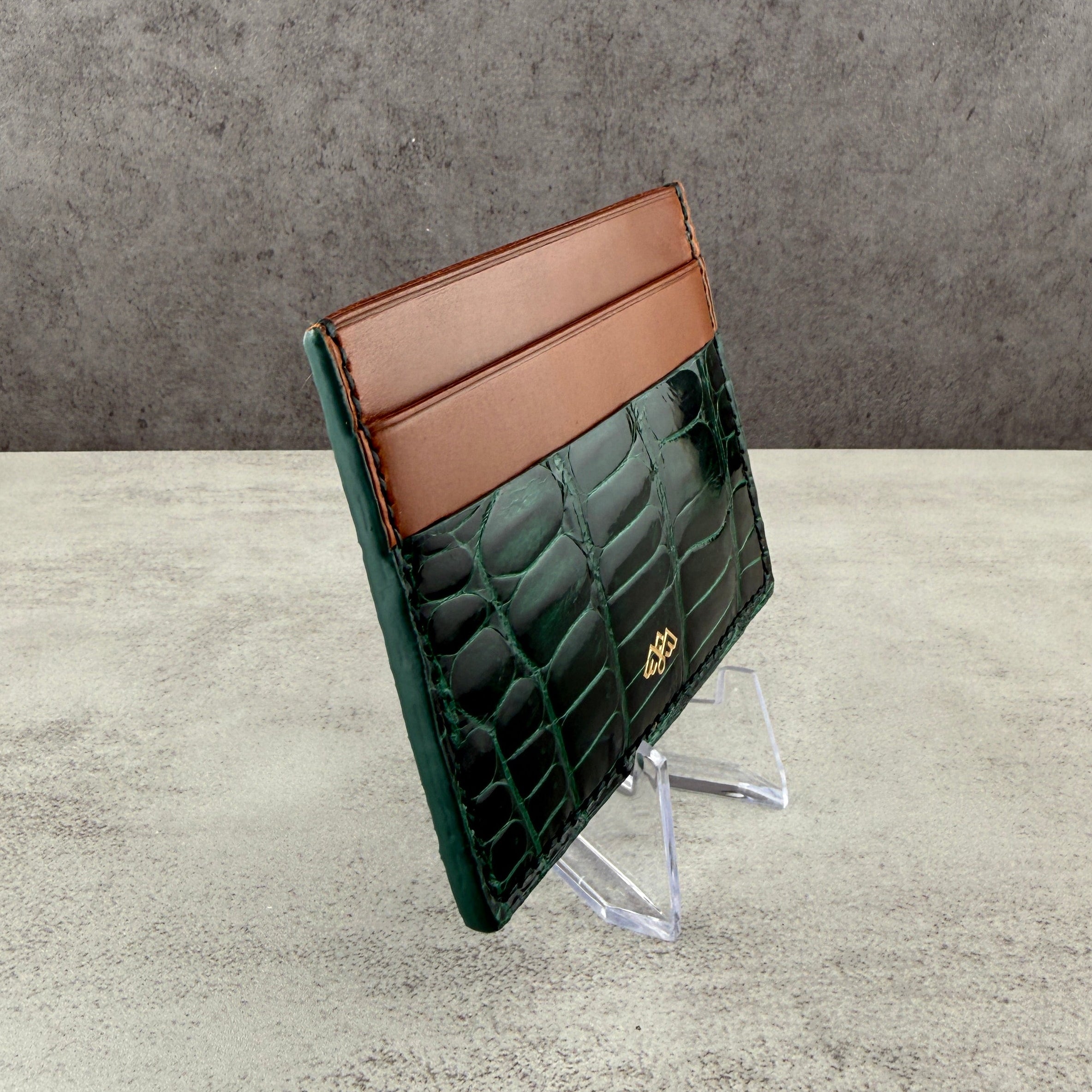 Prospero - Porosus Croc (Forest Green/Tan)
