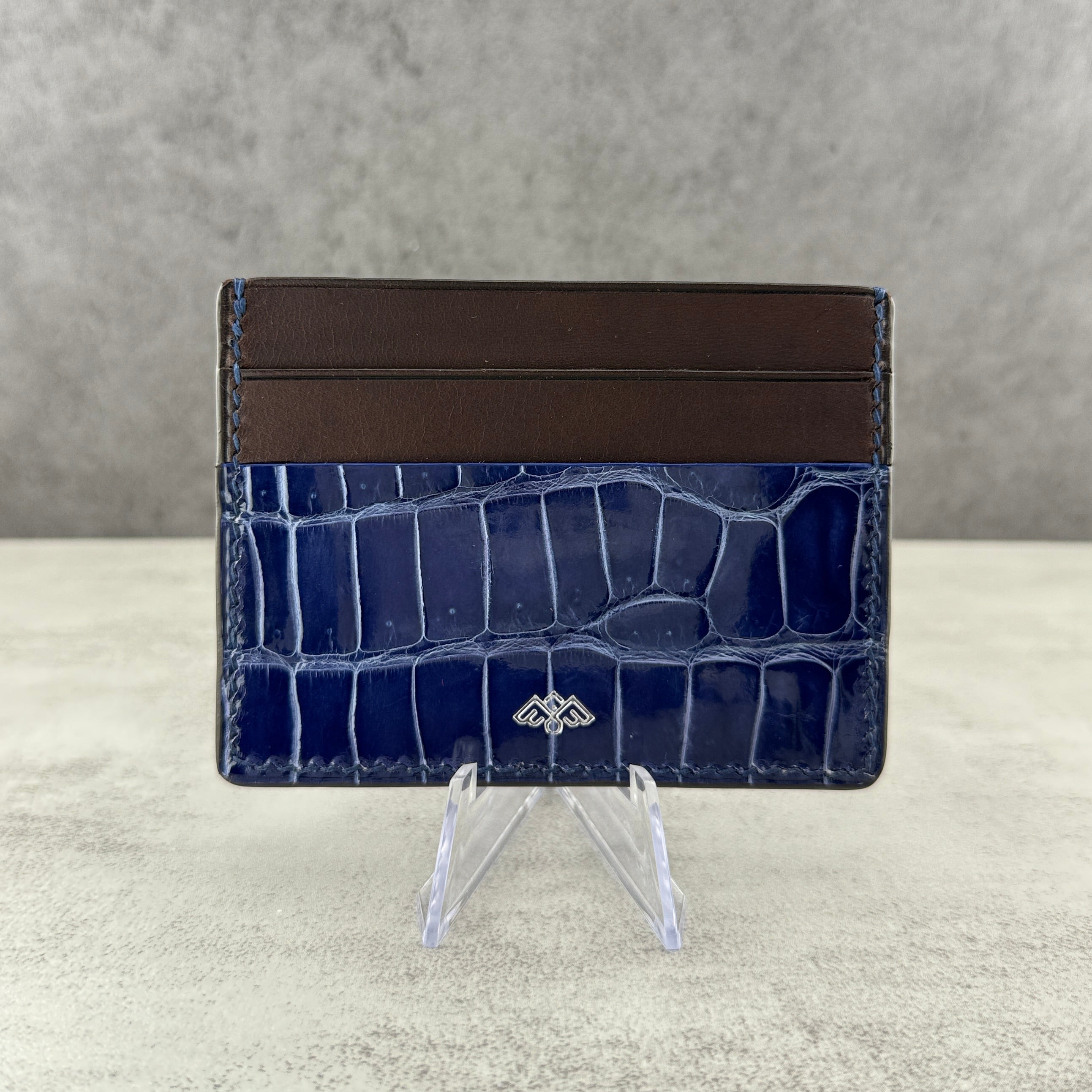 Prospero - Porosus Croc (Navy / Dark Brown)